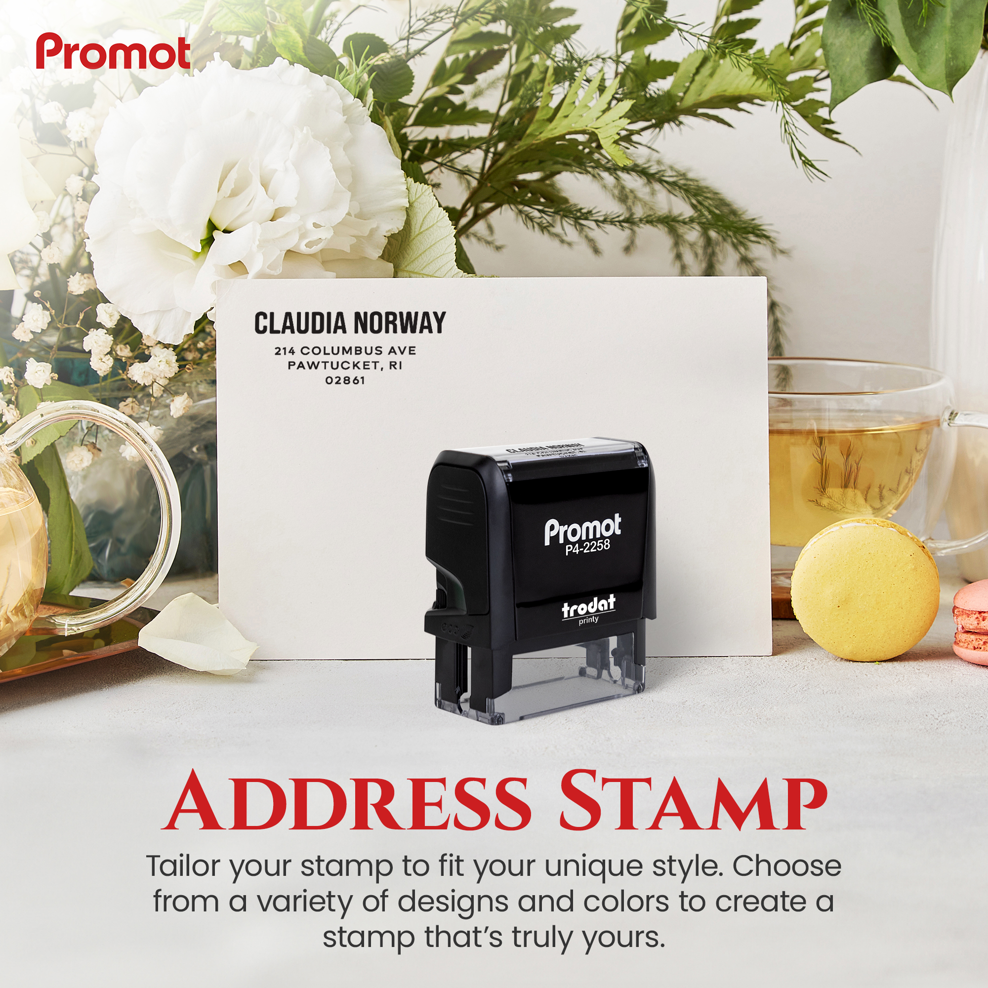Address Stamp D3 (Large) 4-Line hover
